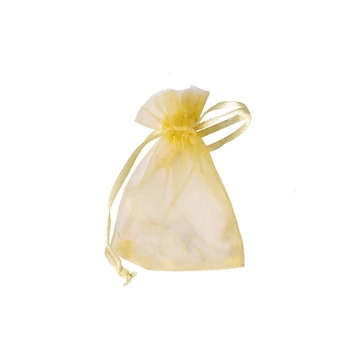 Organza tasak aranysárga 95x115 mm