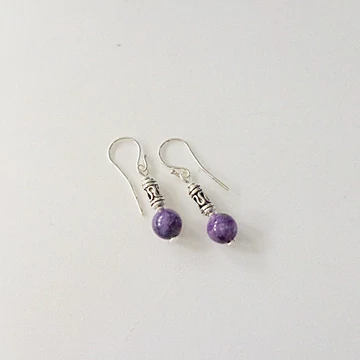 Csaroit egyedi ezüst fülbevaló 8 mm