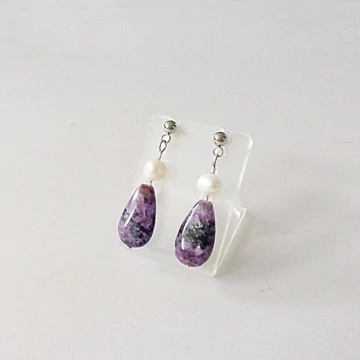 Csaroit - tenyésztett gyöngy fülbevaló