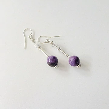 Csaroit egyedi fülbevaló ezüst - hosszú