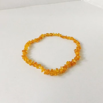 Borostyán gyermek lánc 33 cm