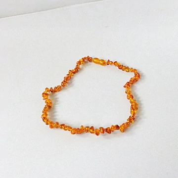 Borostyán gyermek lánc 35 cm