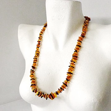 Borostyán kapocs nélküli lánc