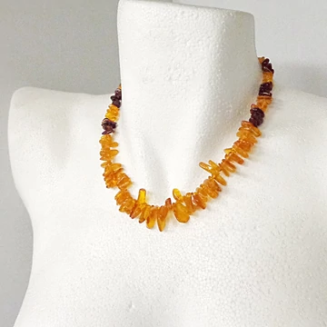 Borostyán lánc kis Borzos