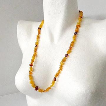 Sárga borostyán lánc nagyszemű