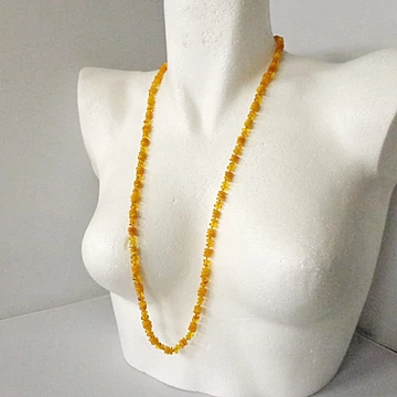 Sárga borostyán lánc 75 cm