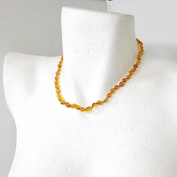 Borostyán nugget lánc 42 cm