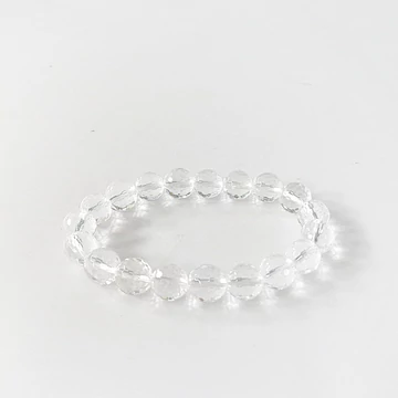 Fazettált hegyikristály karkötő 10 mm