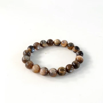 Fekete holdkő karkötő 10 mm extra