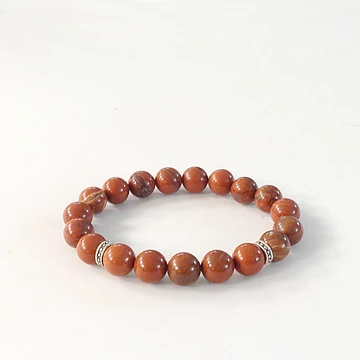 Vörös jáspis női -  férfi karkötő 10 mm Vörös jáspis női -  férfi karkötő 10 mm