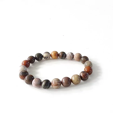 Kövült fa karkötő 10 mm