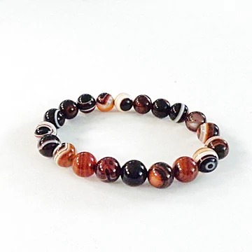 Szárdónix (festett achát) női - férfi karkötő 10 mm Szárdónix (festett achát) női - férfi karkötő 10 mm