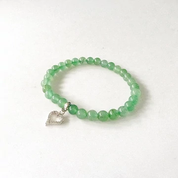 Aventurin karkötő mikrostrasszos medállal