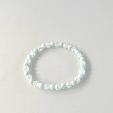 Hemimorfit - repesztett hegyikristály karkötő 6 mm