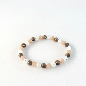 Holdkő három színű karkötő 6 mm