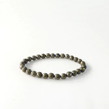 Pirit fazettált karkötő 6 mm Pirit fazettált karkötő 6 mm