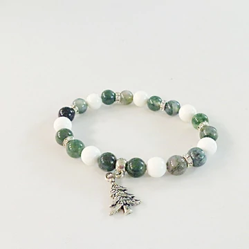 Mohaachát - kagylóhéj karkötő 8 mm Mohaachát - kagylóhéj karkötő 8 mm