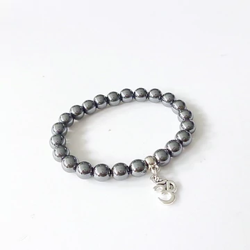 Hematit karkötő 8 mm medálos Hematit karkötő 8 mm medálos