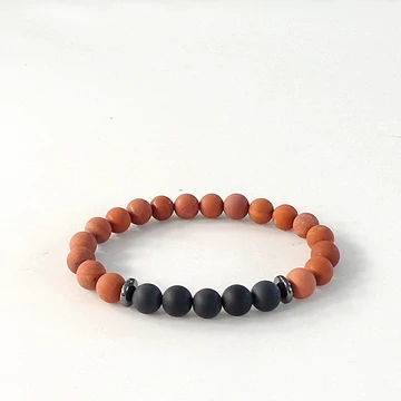 Matt jáspis - ónix női - férfi karkötő 8 mm Matt jáspis - ónix női - férfi karkötő 8 mm