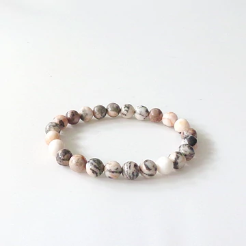 Zebra jáspisnak nevezett karkötő 8 mm Zebra jáspisnak nevezett karkötő 8 mm