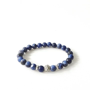 Szodalit karkötő strasszos 8 mm Szodalit karkötő strasszos 8 mm