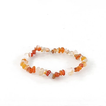 Karneol szemcsés karkötő