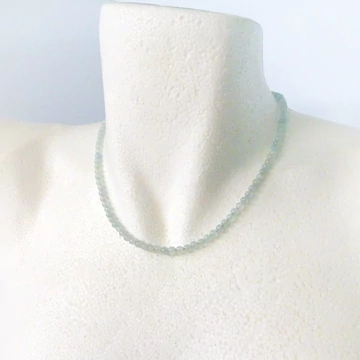 Akvamarin lánc 4 mm 42 cm