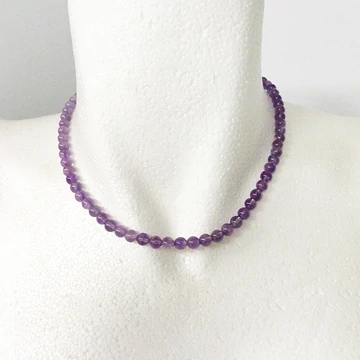Ametiszt nyaklánc 6 mm 40 cm Ametiszt nyaklánc 6 mm 40 cm