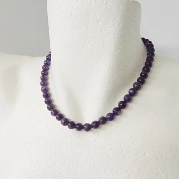 Ametiszt nyaklánc 8 mm 40 cm Ametiszt nyaklánc 8 mm 40 cm