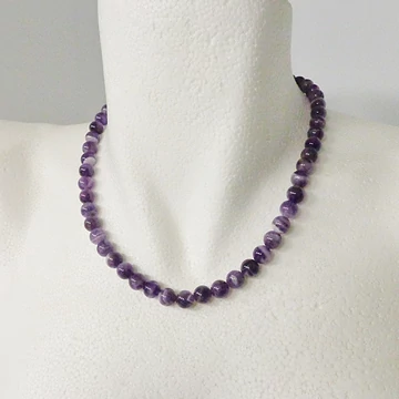 Chevron ametiszt lánc 8 mm 45 cm Chevron ametiszt lánc 8 mm 45 cm