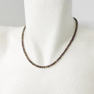 Füstkvarc fazettált lánc 4 mm 42 cm Füstkvarc fazettált lánc 4 mm 42 cm