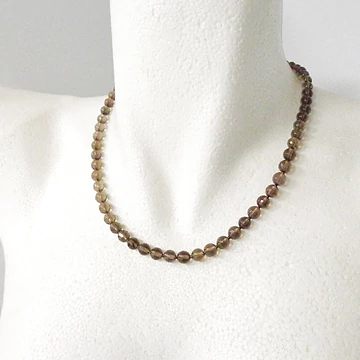 Füstkvarc fazettált lánc 6 mm 45 cm Füstkvarc fazettált lánc 6 mm 45 cm