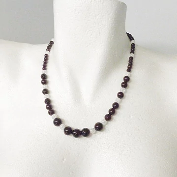  Gránát-hegyikristály növekvő lánc 49 cm