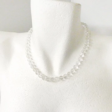 Hegyikristály nyaklánc B 8 mm 45 cm