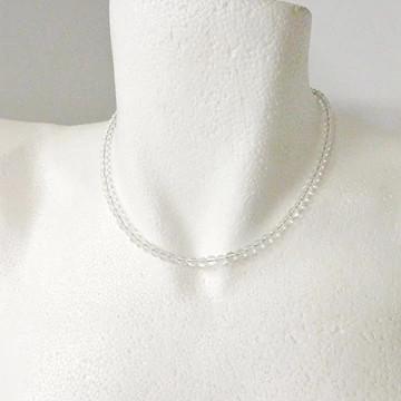 Hegyikristály nyaklánc 4 mm 40 cm