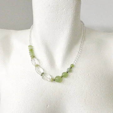 Hegyikristály - jáde lánc