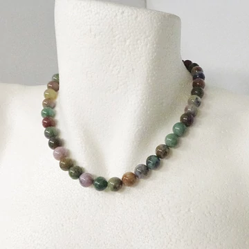 Indiai achát lánc 10 mm 43 cm Indiai achát lánc 10 mm 43 cm