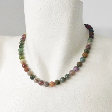 Indiai achát lánc 8 mm 43 cm Indiai achát lánc 8 mm 43 cm