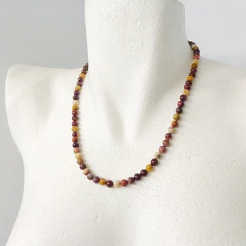 Mokait jáspis lánc 6 mm 50 cm