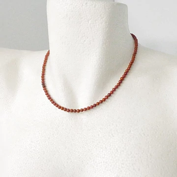 Vörös jáspis lánc 4mm 40 cm