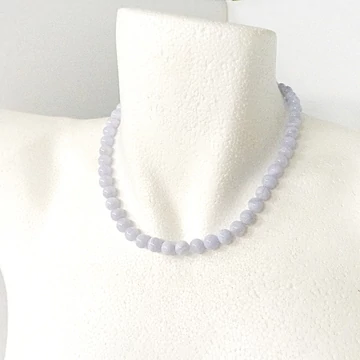 Kalcedon nyaklánc AA 8 mm