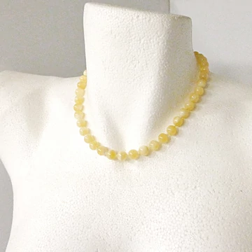 Narancskalcit nyaklánc 8 mm 40 cm