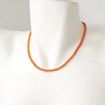 Karneol nyaklánc 4 mm 42 cm