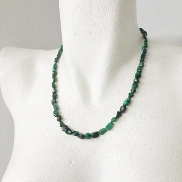 Malachit nugget lánc 50 cm