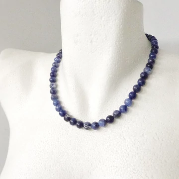 Szodalit lánc 8 mm 45 cm