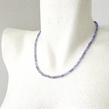 Tanzanit fazettált 4 mm lánc 42 cm Tanzanit fazettált 4 mm lánc 42 cm