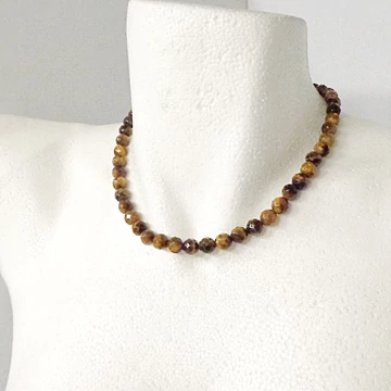 Tigrisszem fazettált 8 mm-es lánc