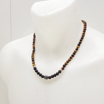 Tigrisszem férfi nyaklánc 6 mm 50 cm