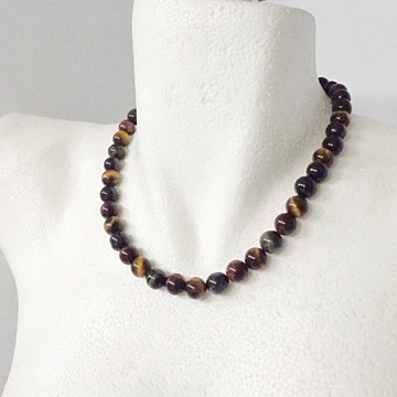 Tigris- sólyom- macskaszem női - férfi lánc 10mm 45 cm