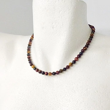 Tigris- sólyom- macskaszem női-férfi lánc  6 mm 40 cm